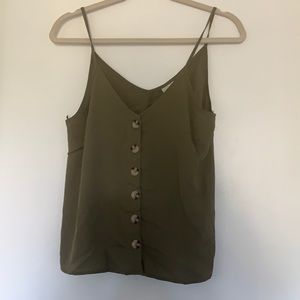 Army green tank top